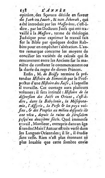 L'annee litteraire ou Suite des lettres sur quelques ecrits de ce temps