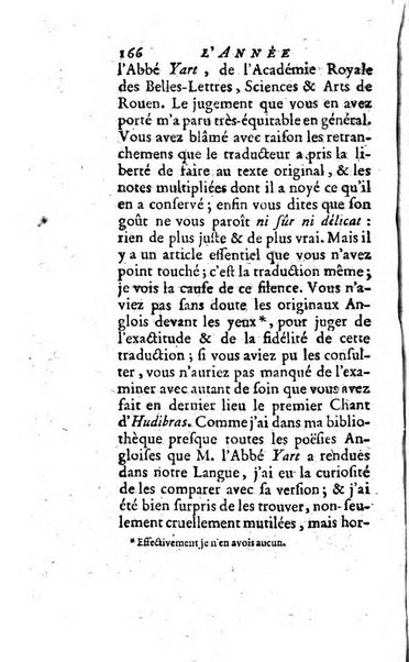 L'annee litteraire ou Suite des lettres sur quelques ecrits de ce temps