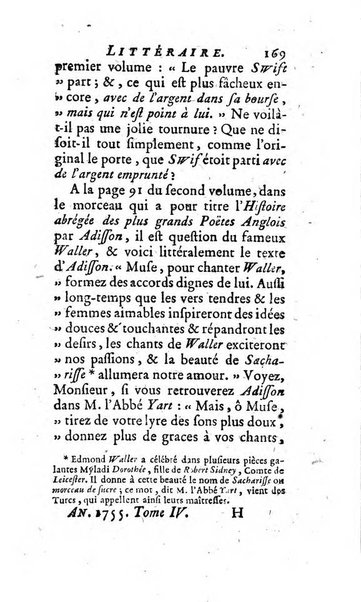 L'annee litteraire ou Suite des lettres sur quelques ecrits de ce temps