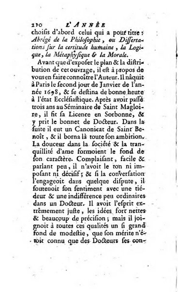 L'annee litteraire ou Suite des lettres sur quelques ecrits de ce temps