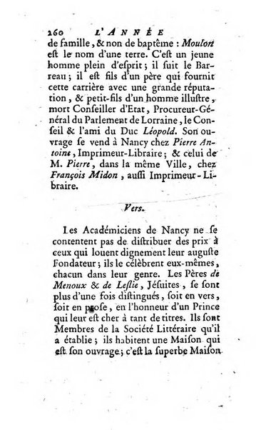 L'annee litteraire ou Suite des lettres sur quelques ecrits de ce temps