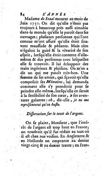 L'annee litteraire ou Suite des lettres sur quelques ecrits de ce temps