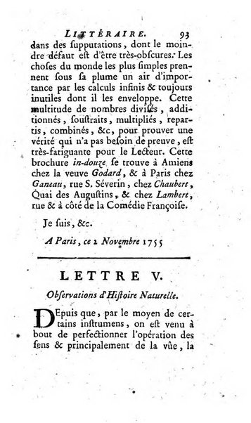 L'annee litteraire ou Suite des lettres sur quelques ecrits de ce temps