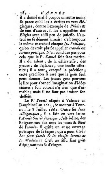 L'annee litteraire ou Suite des lettres sur quelques ecrits de ce temps