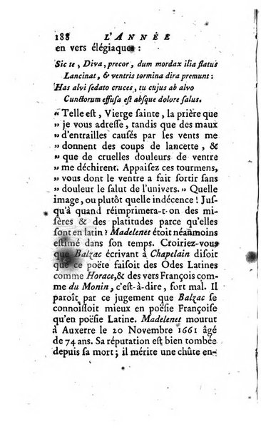 L'annee litteraire ou Suite des lettres sur quelques ecrits de ce temps