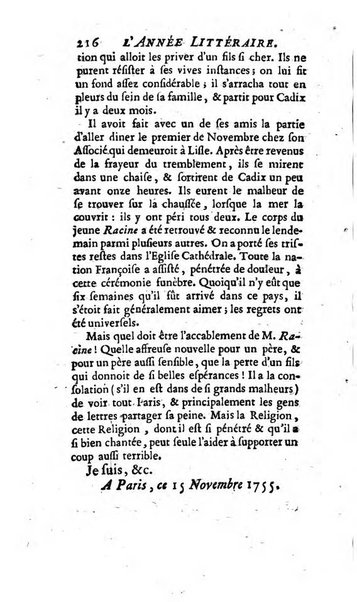 L'annee litteraire ou Suite des lettres sur quelques ecrits de ce temps