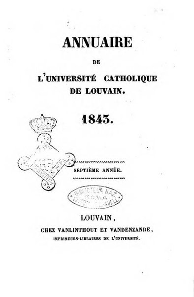 Annuaire de l'Universite Catholique de Louvain