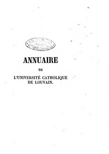 Annuaire de l'Universite Catholique de Louvain