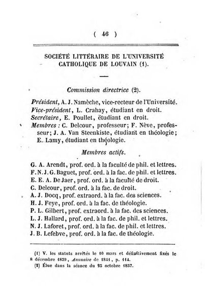 Annuaire de l'Universite Catholique de Louvain