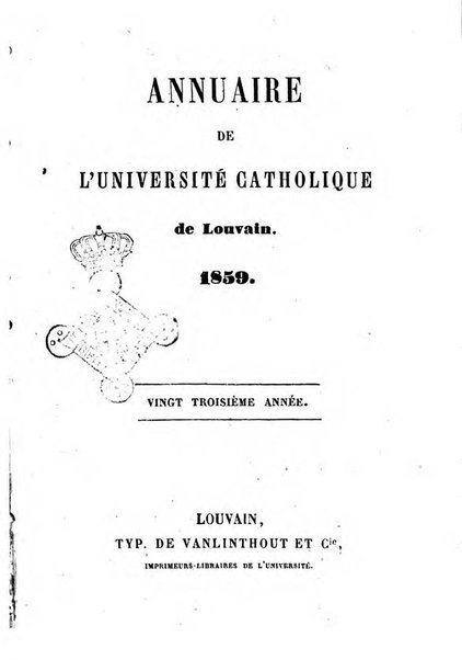 Annuaire de l'Universite Catholique de Louvain