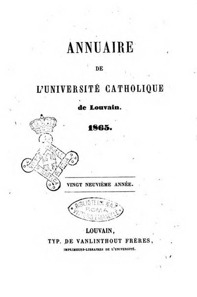 Annuaire de l'Universite Catholique de Louvain