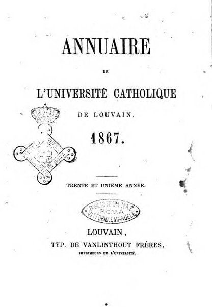 Annuaire de l'Universite Catholique de Louvain