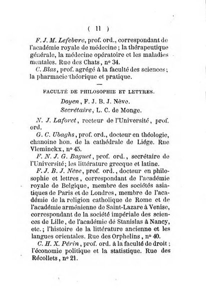 Annuaire de l'Universite Catholique de Louvain