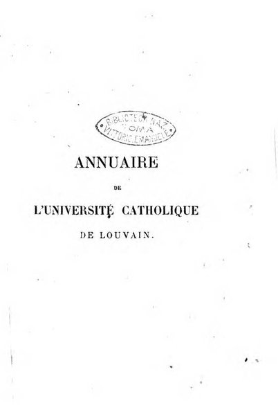 Annuaire de l'Universite Catholique de Louvain