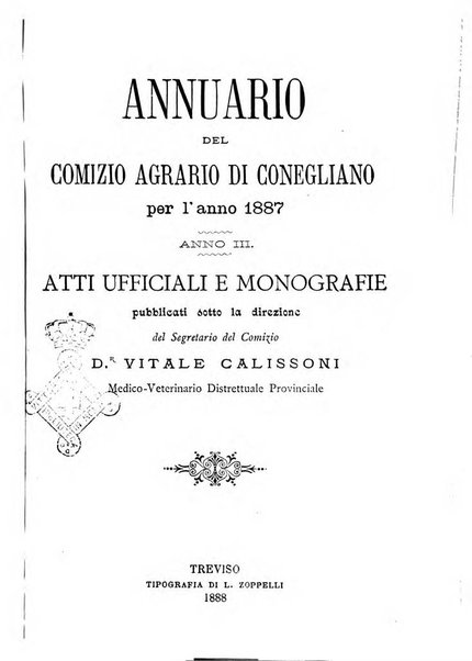 Annuario del Comizio agrario di Conegliano