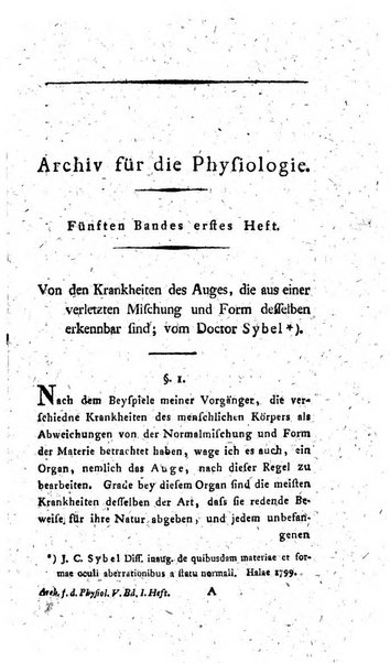 Archiv fur die Physiologie