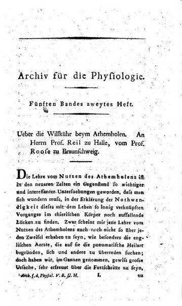 Archiv fur die Physiologie