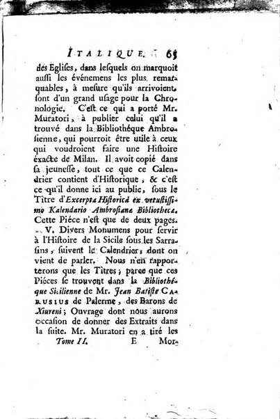 Bibliotheque italique ou histoire litteraire de l'Italie