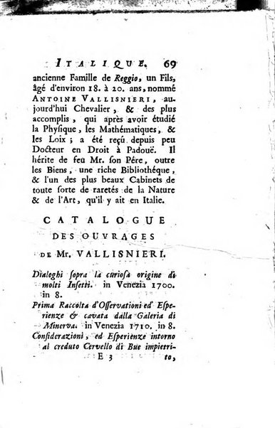 Bibliotheque italique ou histoire litteraire de l'Italie