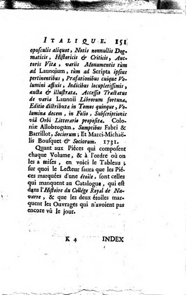 Bibliotheque italique ou histoire litteraire de l'Italie