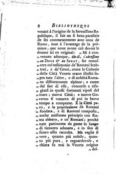 Bibliotheque italique ou histoire litteraire de l'Italie