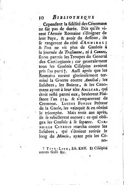 Bibliotheque italique ou histoire litteraire de l'Italie