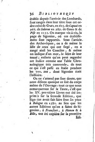 Bibliotheque italique ou histoire litteraire de l'Italie