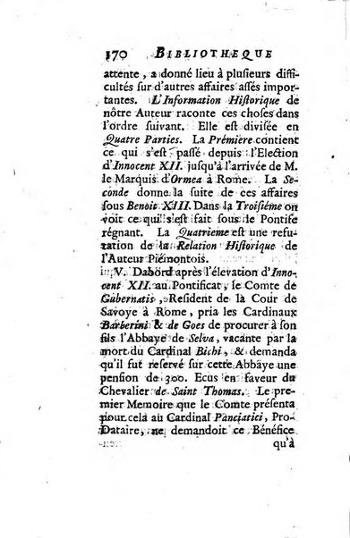 Bibliotheque italique ou histoire litteraire de l'Italie