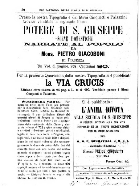 L'Eco delle glorie di S. Giuseppe