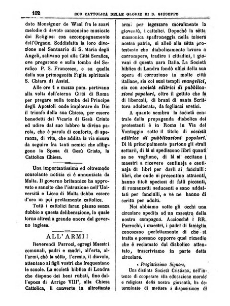 L'Eco delle glorie di S. Giuseppe