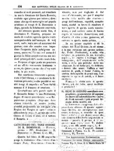 L'Eco delle glorie di S. Giuseppe