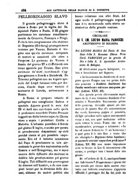 L'Eco delle glorie di S. Giuseppe