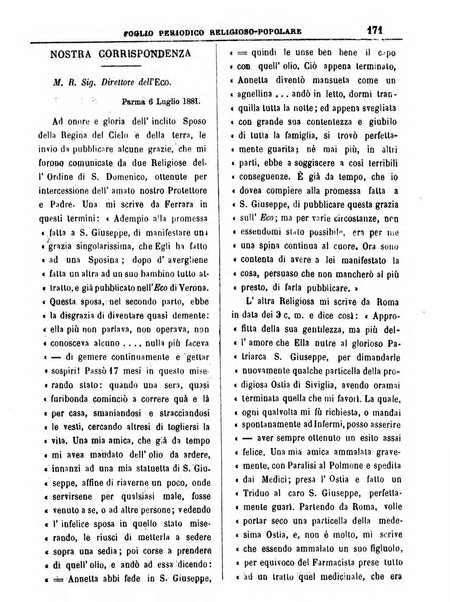 L'Eco delle glorie di S. Giuseppe