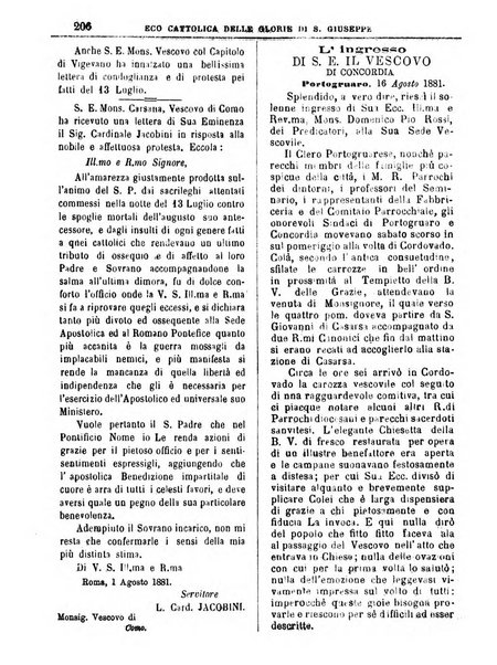 L'Eco delle glorie di S. Giuseppe