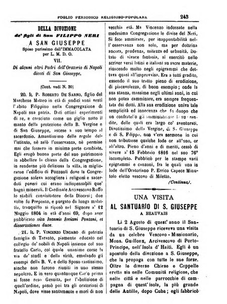 L'Eco delle glorie di S. Giuseppe