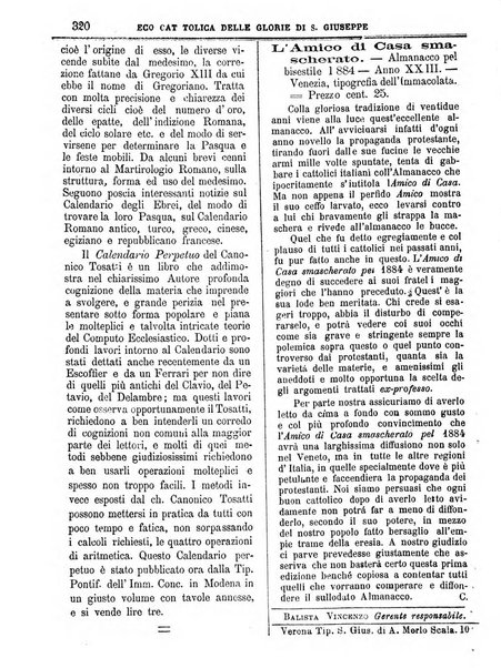 L'Eco delle glorie di S. Giuseppe