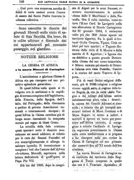 L'Eco delle glorie di S. Giuseppe