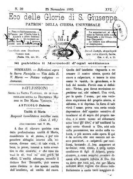 L'Eco delle glorie di S. Giuseppe