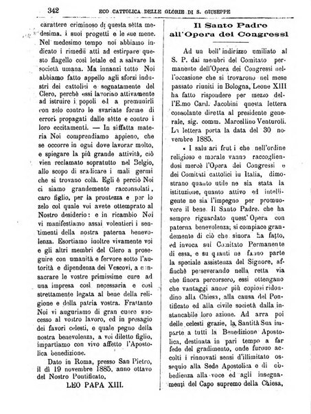 L'Eco delle glorie di S. Giuseppe