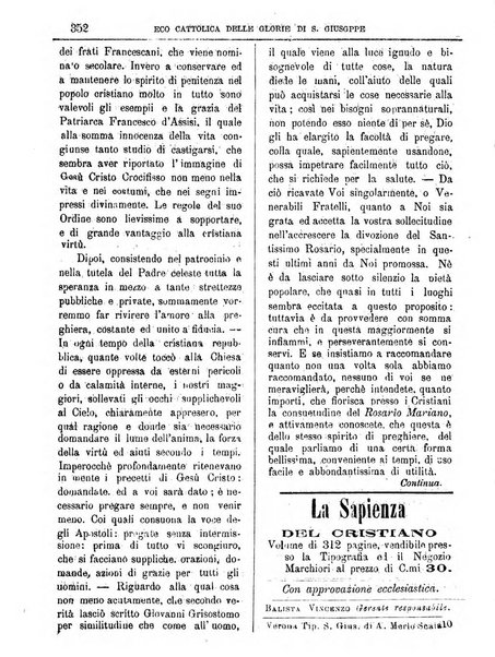 L'Eco delle glorie di S. Giuseppe