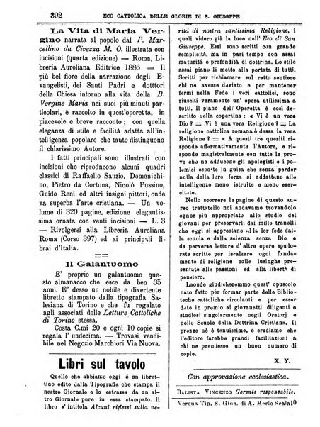 L'Eco delle glorie di S. Giuseppe