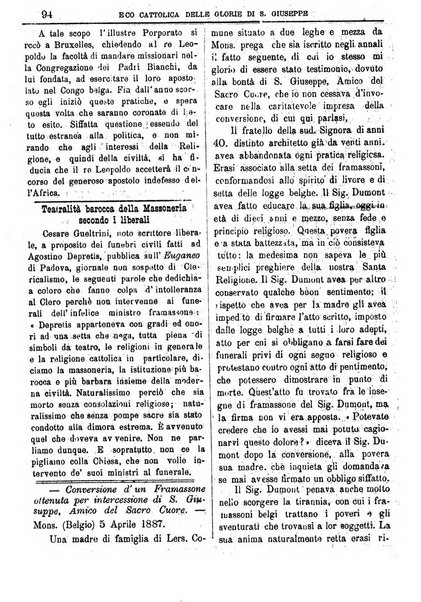 L'Eco delle glorie di S. Giuseppe