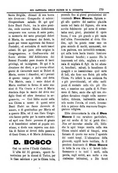 L'Eco delle glorie di S. Giuseppe