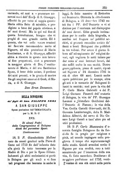 L'Eco delle glorie di S. Giuseppe