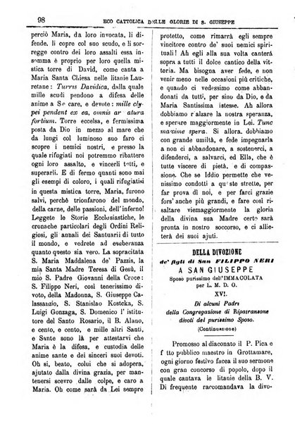 L'Eco delle glorie di S. Giuseppe