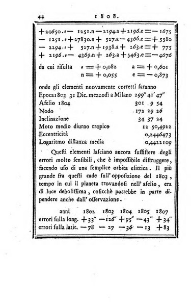 Effemeridi astronomiche di Milano per l'anno ....