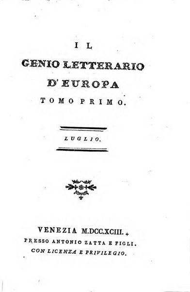 Il genio letterario d'Europa