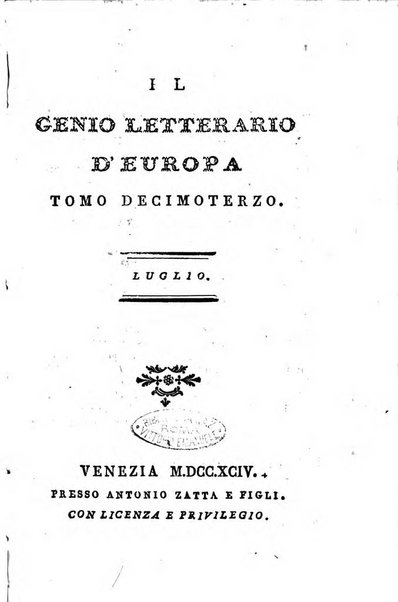 Il genio letterario d'Europa