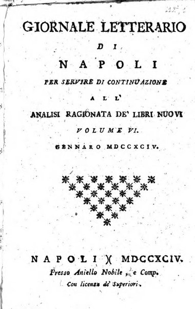 Giornale letterario di Napoli per servire di continuazione all'Analisi ragionata de' libri nuovi