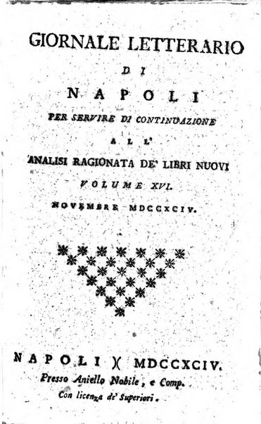 Giornale letterario di Napoli per servire di continuazione all'Analisi ragionata de' libri nuovi